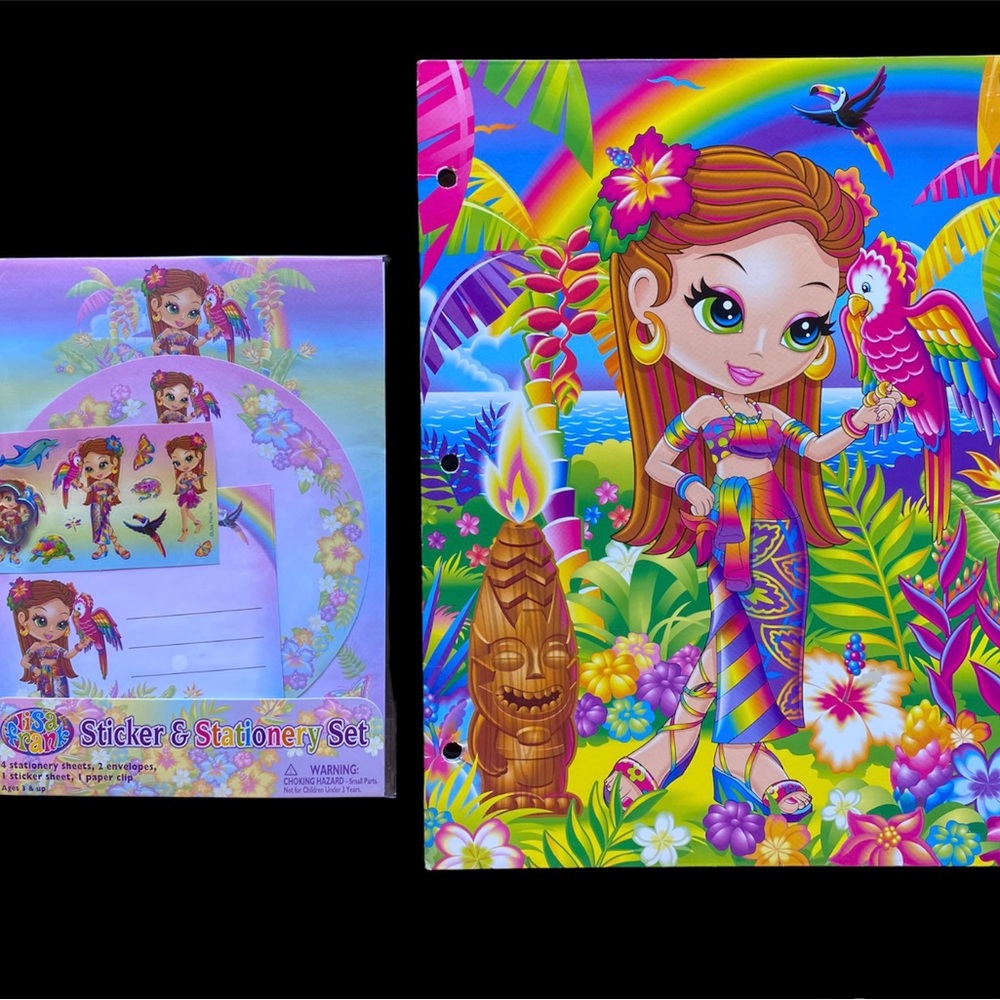 Lisa frank folder and stationary bundle nalani